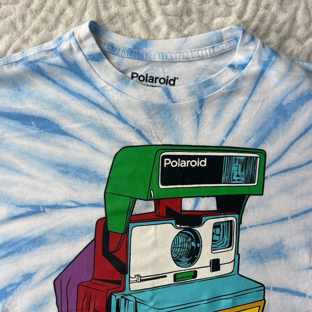 Polaroid Blue Tie-Dye Drip T-Shirt  | Youth XL - Picture 3 of 9